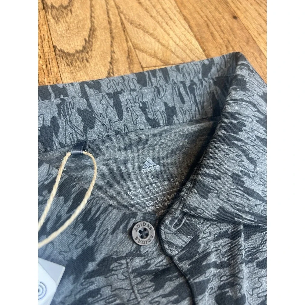 NWT LACC US Open Los Angeles Country Club Adidas Golf Polo Camo Shirt Sz Large